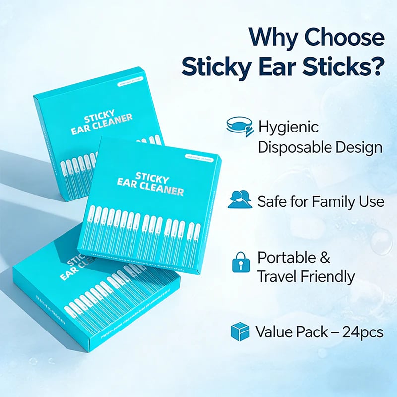 🔥Last Day 49% OFF 💦Sticky Ear Cleaning Sticks – Gentle, Visible Ear Care🔥